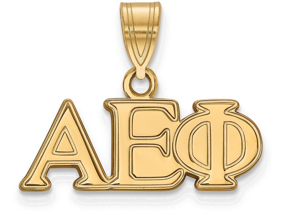 Logoart Sterling Silver Gp Alpha Epsilon Phi Medium Pendant