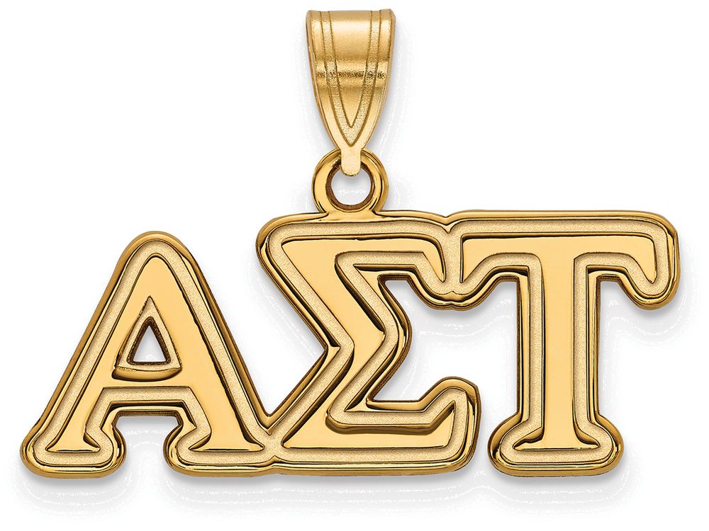 Logoart Sterling Silver Gp Alpha Sigma Tau Medium Pendant