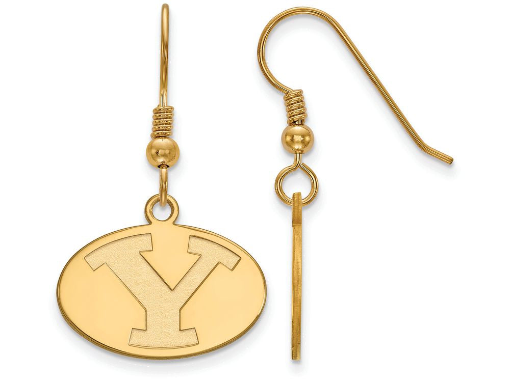 Logoart Sterling Silver Gp Brigham Young University Small Dangle Earrings
