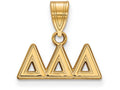 Logoart Sterling Silver Gp Delta Delta Delta Medium Pendant