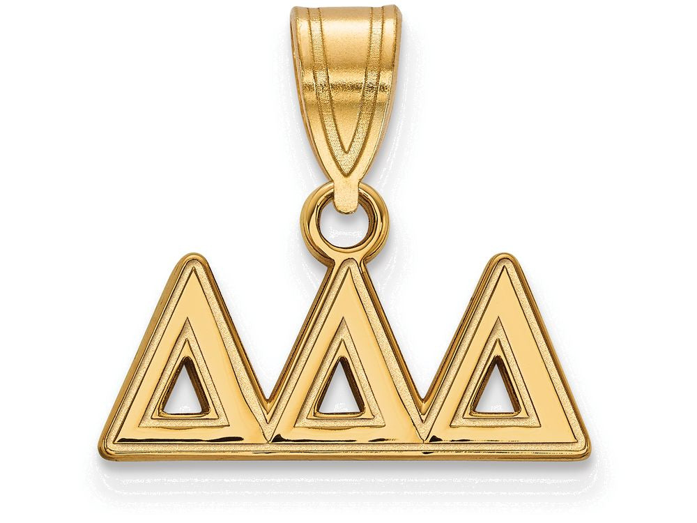 Logoart Sterling Silver Gp Delta Delta Delta Medium Pendant