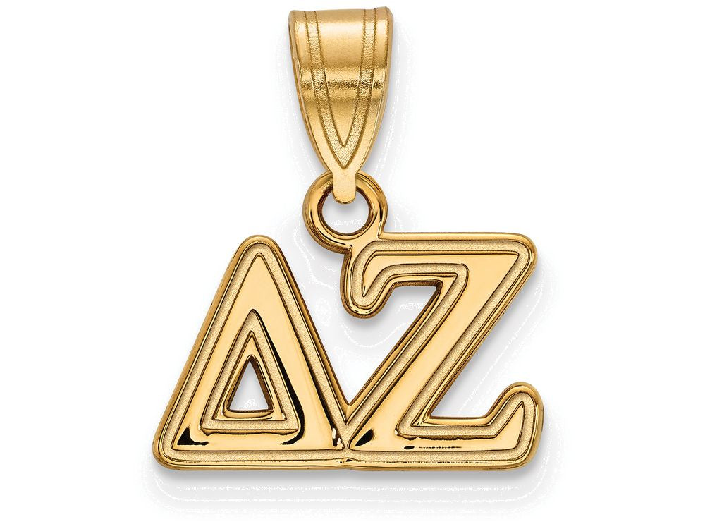Logoart Sterling Silver Gp Delta Zeta Medium Pendant