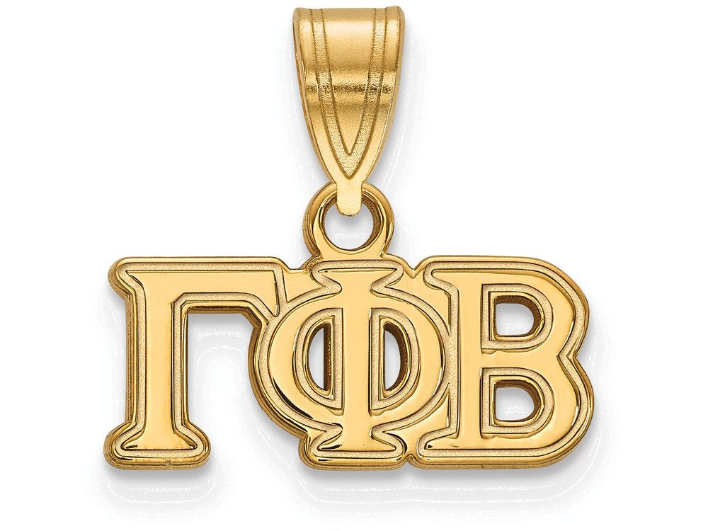 Logoart Sterling Silver Gp Gamma Phi Beta Medium Pendant