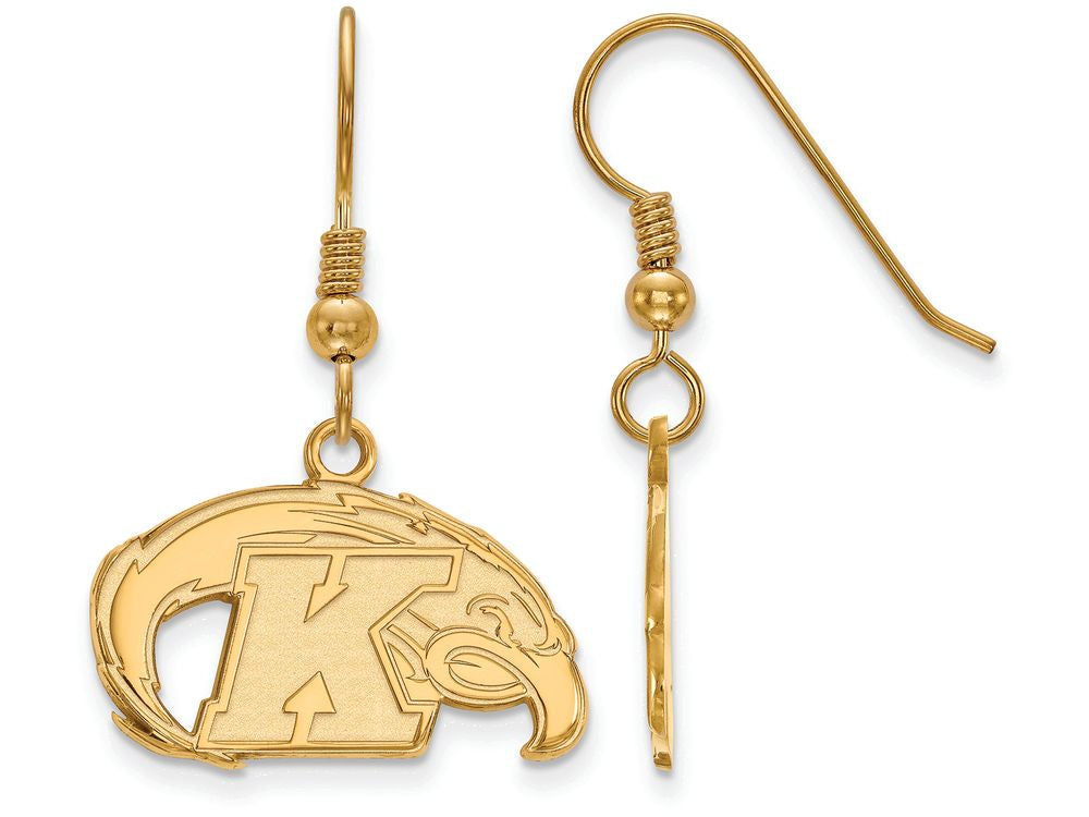 Logoart Sterling Silver Gp Kent State University Small Dangle Earrings