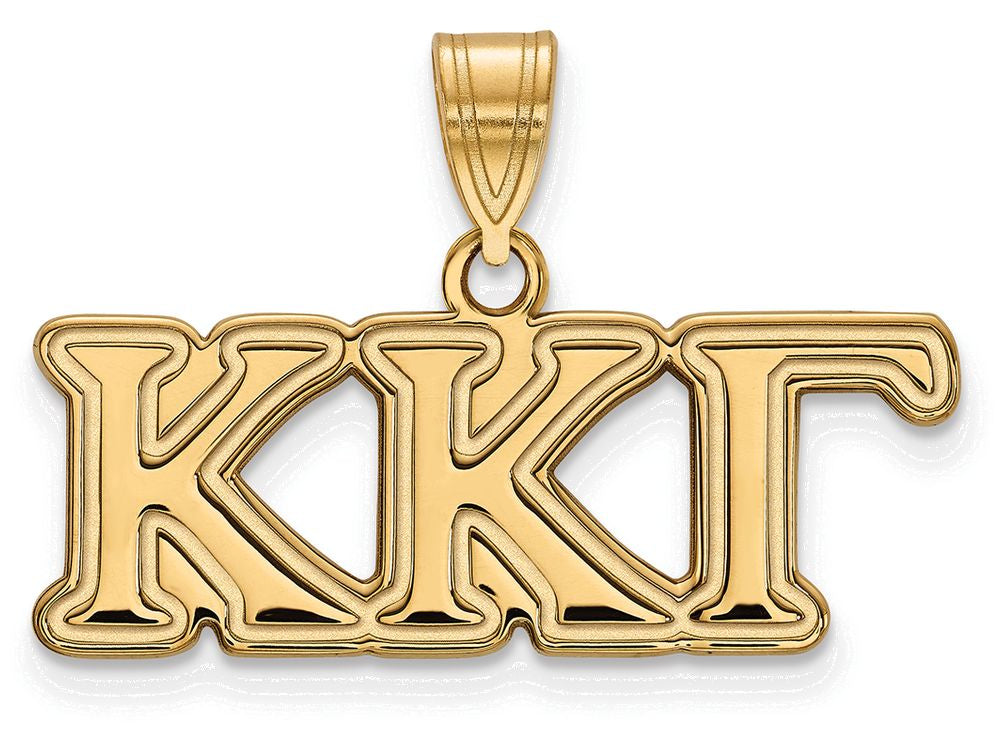 Logoart Sterling Silver Gp Kappa Kappa Gamma Medium Pendant
