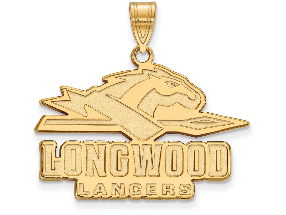 Logoart Sterling Silver Gp Longwood University Large Pendant