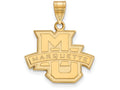 Logoart Sterling Silver Gp Marquette University Medium Pendant