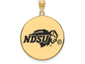 Logoart Sterling Silver Gp North Dakota State Extra Large  Enamel Disc Pendant