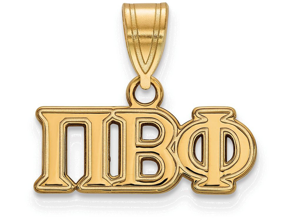 Logoart Sterling Silver Gp Pi Beta Phi Medium Pendant