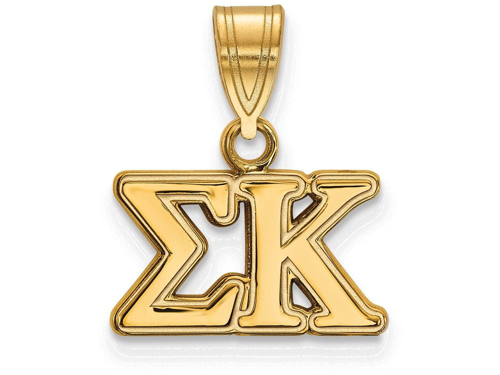 Logoart Sterling Silver Gp Sigma Kappa Medium Pendant