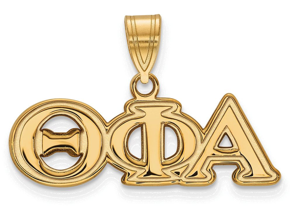 Logoart Sterling Silver Gp Theta Phi Alpha Medium Pendant