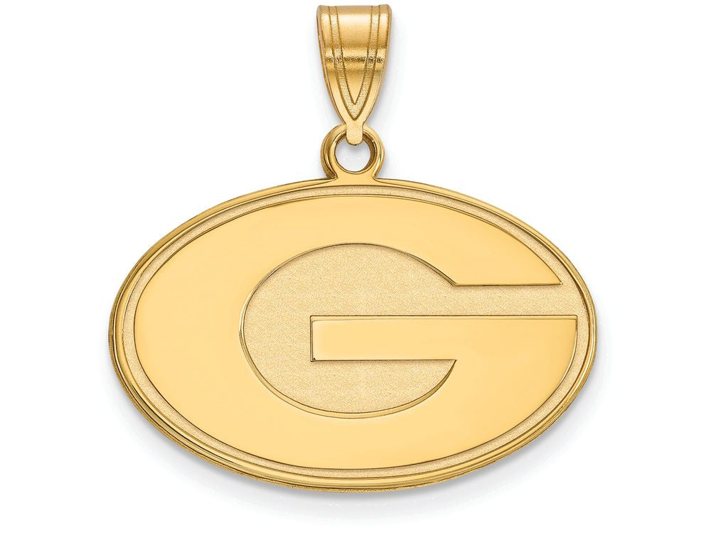 Logoart Sterling Silver Gp University Of Georgia Medium Pendant
