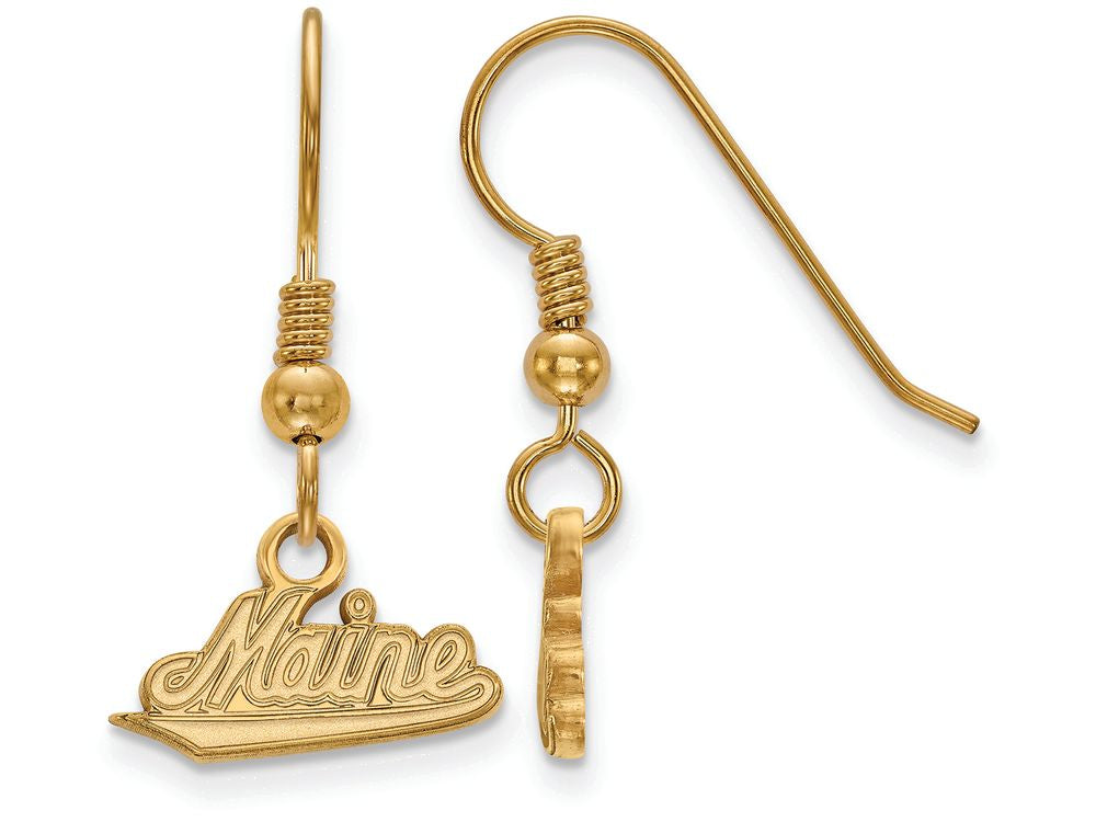 Logoart Sterling Silver Gp University Of Maine Small Dangle Earrings
