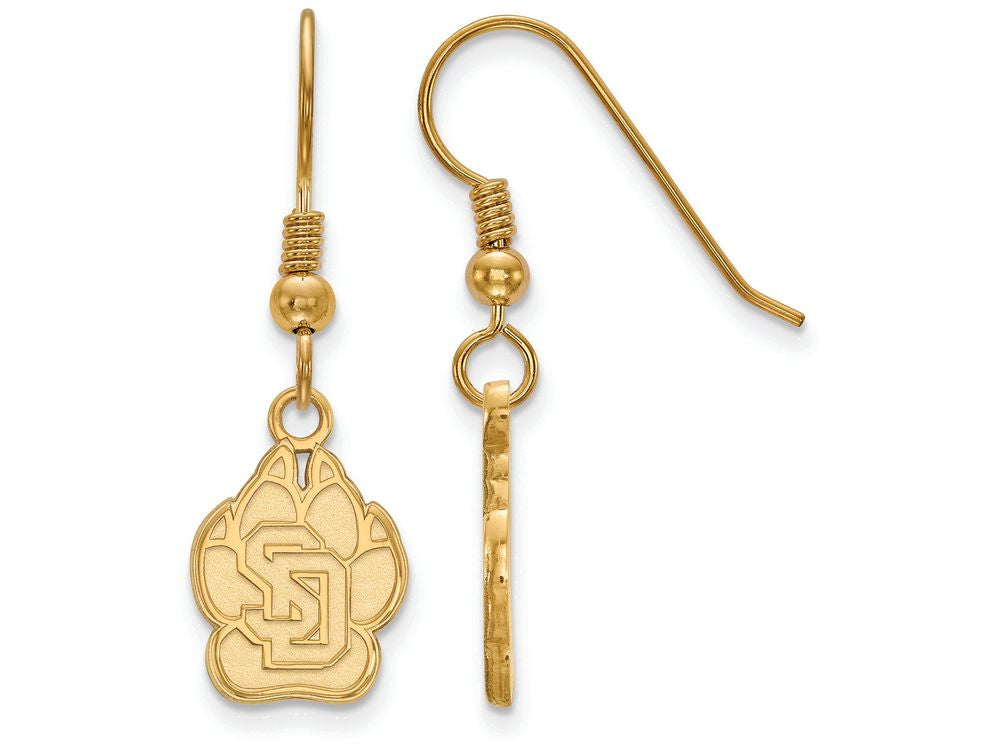 Logoart Sterling Silver Gp University Of South Dakota Small Dangle Earrings