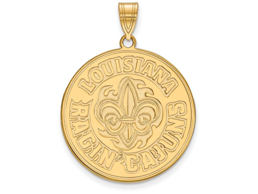 Logoart Sterling Silver Gp University Of Louisiana At Lafayette Extra Large  Pendant
