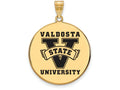 Logoart Sterling Silver Gp Valdosta State U Extra Large  Enamel Disc Pendant
