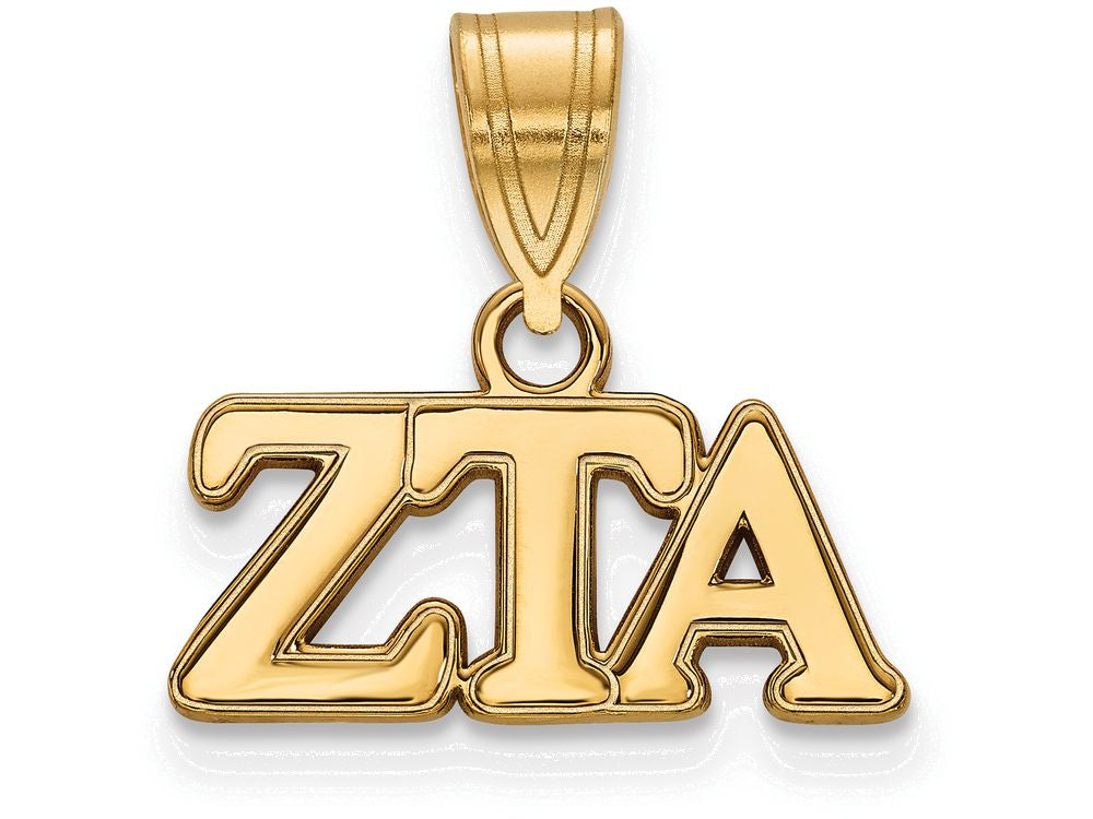 Logoart Sterling Silver Gp Zeta Tau Alpha Medium Pendant