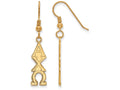 Logoart Sterling Silver Gp Alpha Chi Omega Dangle Small Earrings
