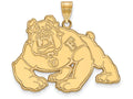 Logoart Sterling Silver Gp California State University Fresno Extra Large  Pendant