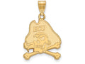 Logoart Sterling Silver Gp East Carolina University Large Pendant