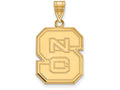 Logoart Sterling Silver Gp North Carolina State University Large Pendant