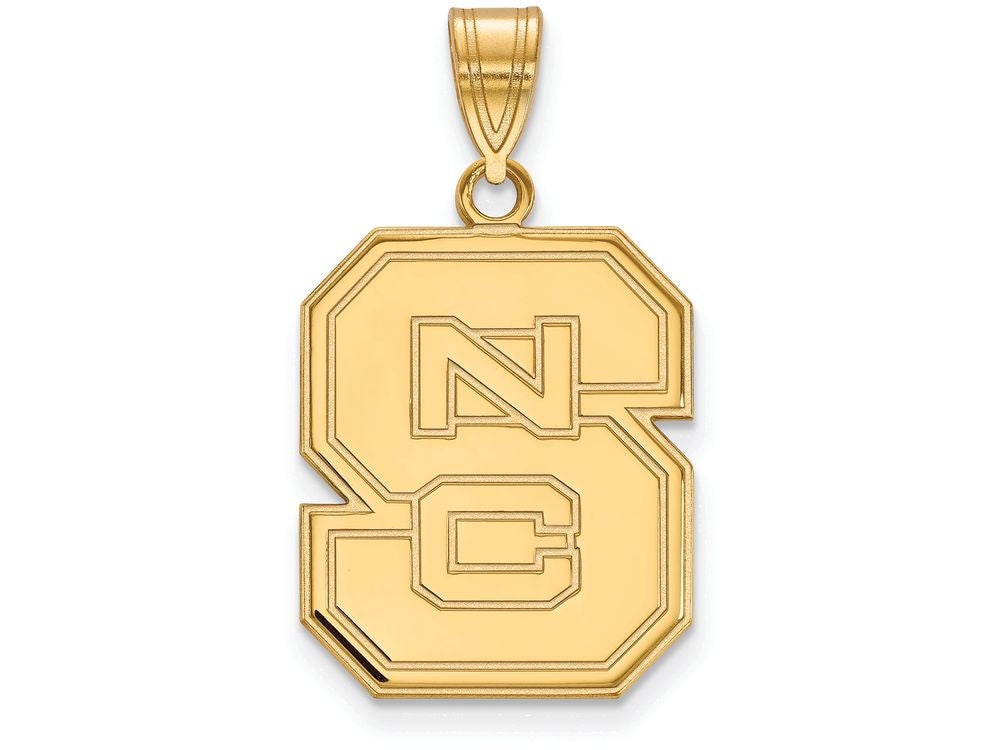 Logoart Sterling Silver Gp North Carolina State University Large Pendant