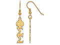 Logoart Sterling Silver Gp Phi Sigma Sigma Dangle Medium Earrings