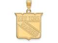 Sterling Silver Gp Nhl Logoart New York Rangers Large Pendant