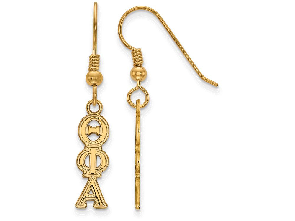 Logoart Sterling Silver Gp Theta Phi Alpha Dangle Small Earrings