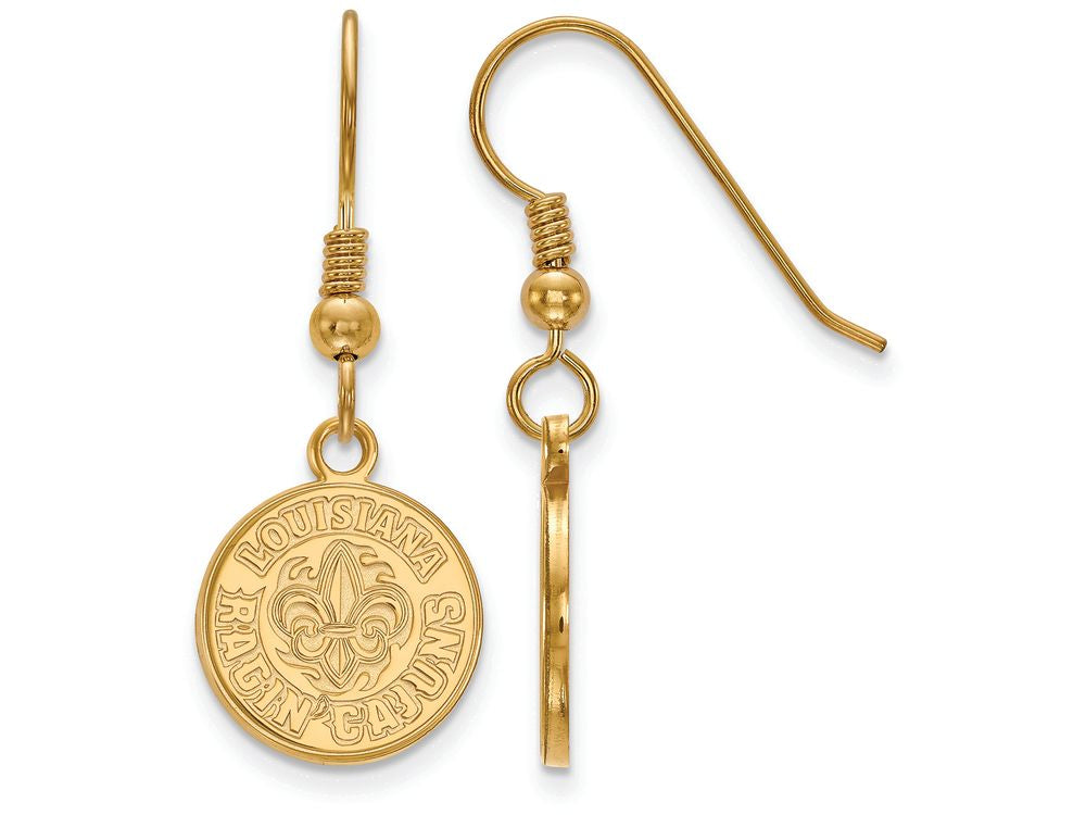 Logoart Sterling Silver Gp U Of Louisiana At Lafayette Small Dangle Earrings