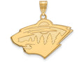 Sterling Silver Gp Nhl Logoart Minnesota Wild Large Pendant
