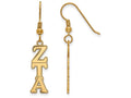 Logoart Sterling Silver Gp Zeta Tau Alpha Dangle Medium Earrings