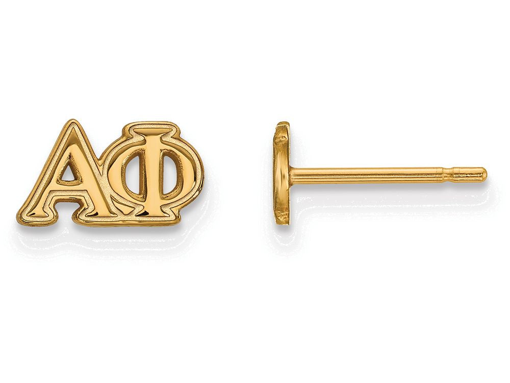 Logoart Sterling Silver Gp Alpha Phi Extra Small Post Earrings