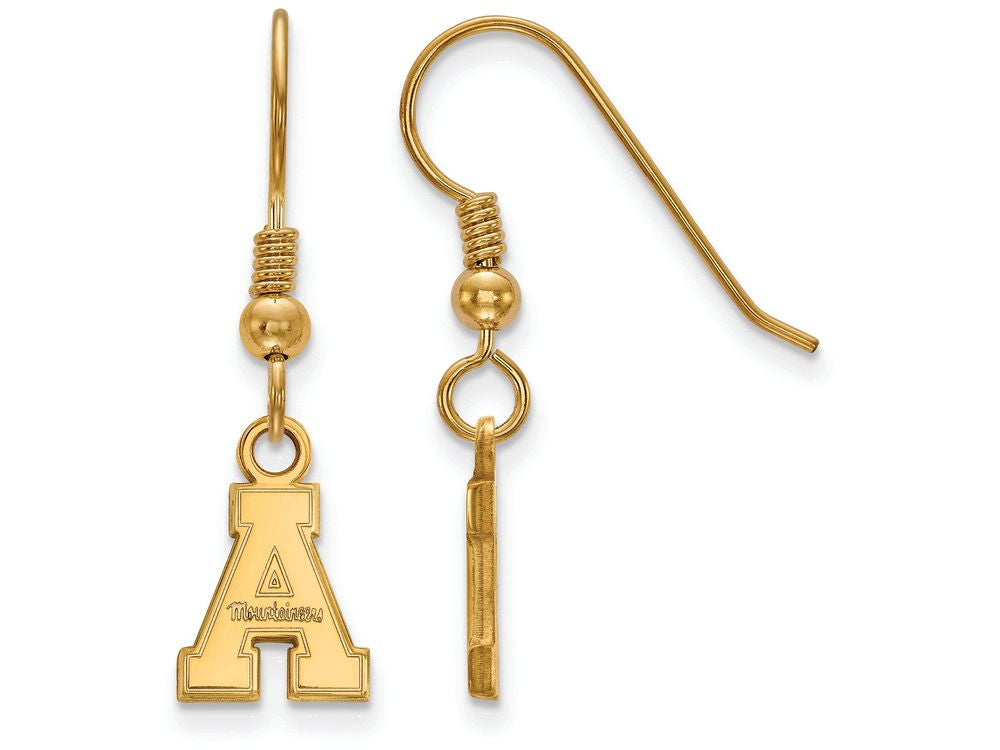 Logoart Sterling Silver Gp Appalachian State University Extra Small Dangle Earrings
