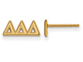 Logoart Sterling Silver Gp Delta Delta Delta Extra Small Post Earrings