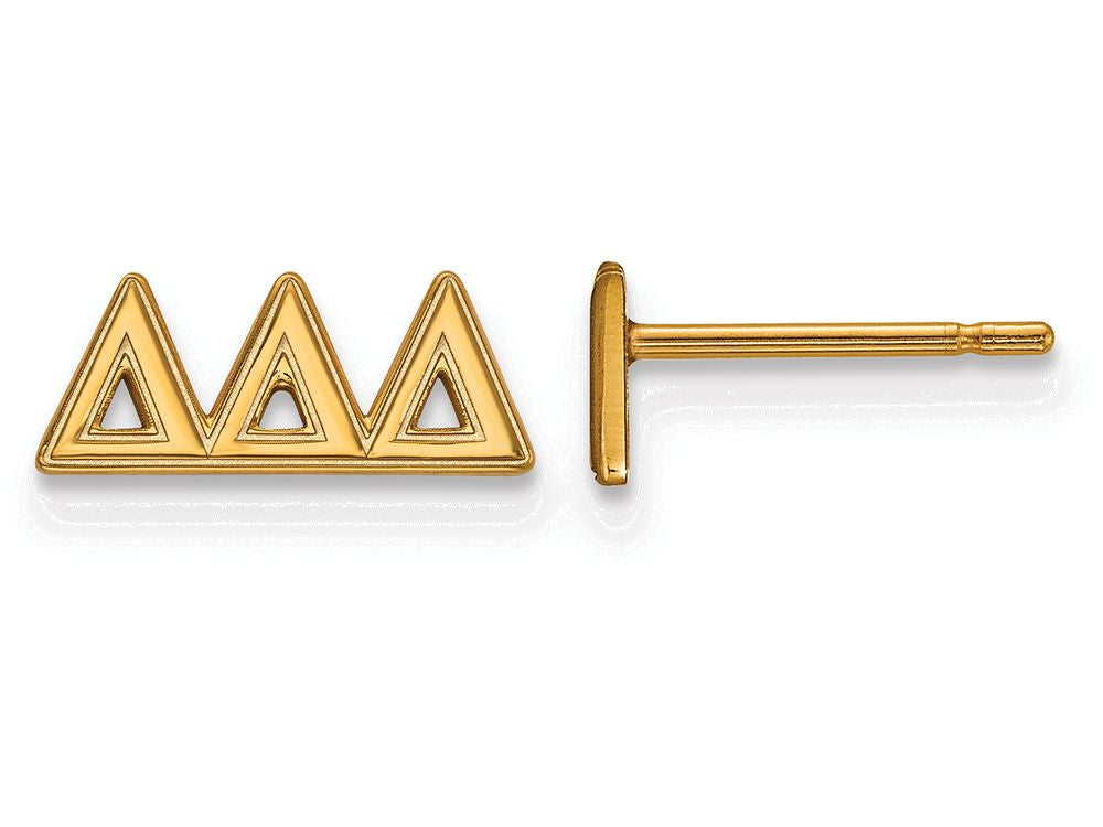 Logoart Sterling Silver Gp Delta Delta Delta Extra Small Post Earrings