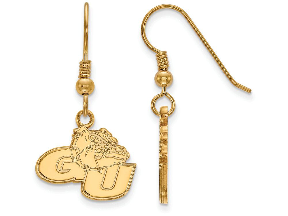 Logoart Sterling Silver Gp Gonzaga University Small Dangle Earrings