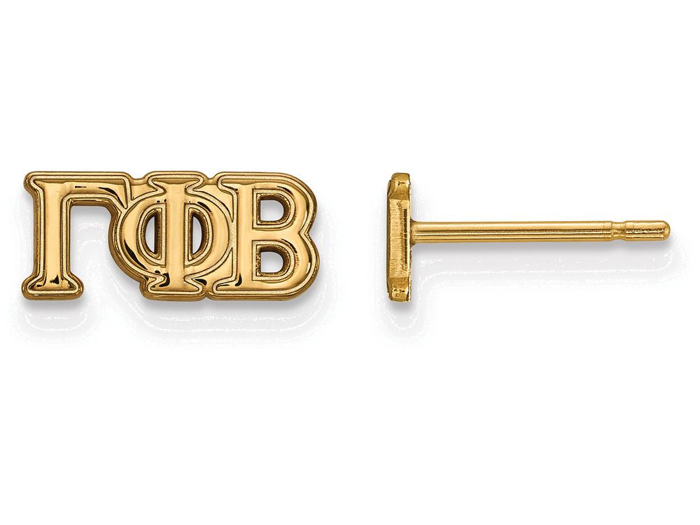 Logoart Sterling Silver Gp Gamma Phi Beta Extra Small Post Earrings