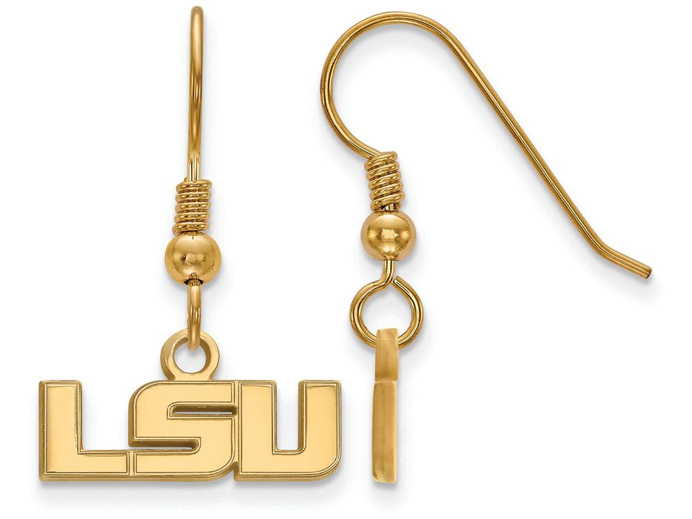 Logoart Sterling Silver Gp Louisiana State University Extra Small Dangle Earrings