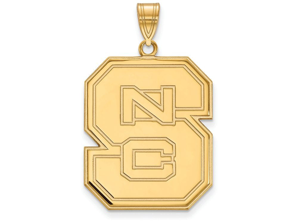 Logoart Sterling Silver Gp North Carolina State University Extra Large  Pendant