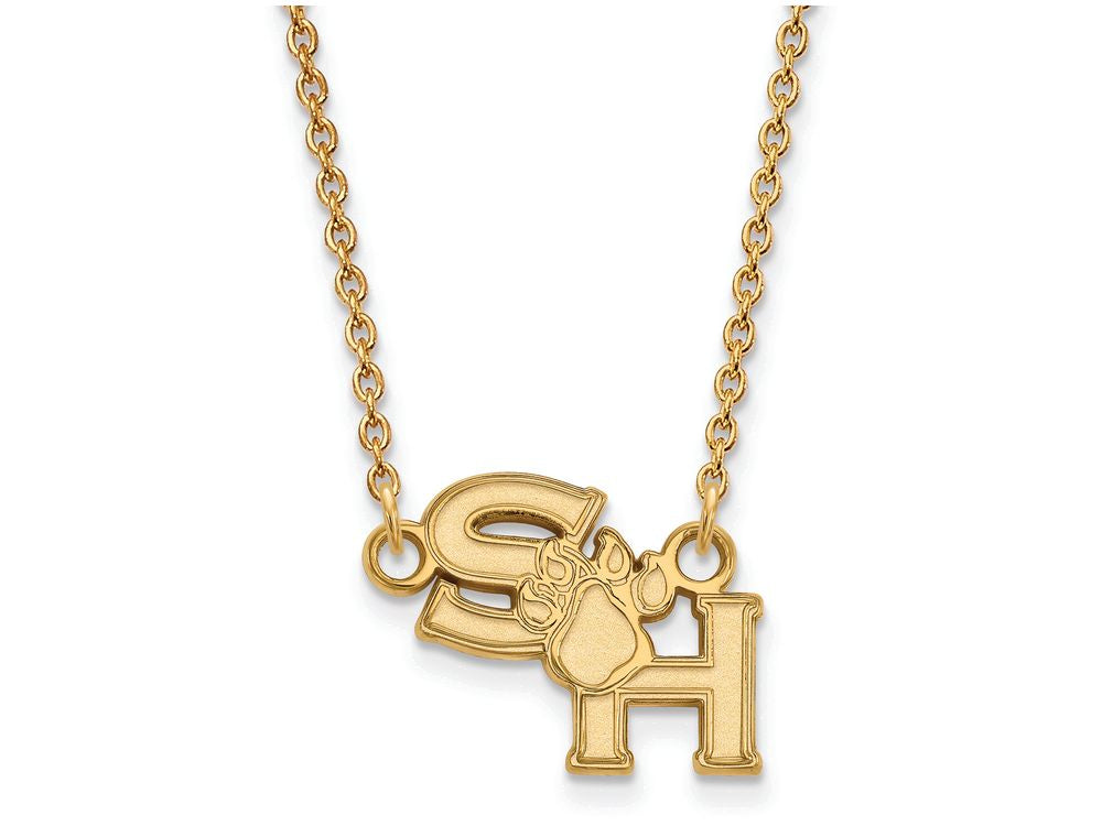 Logoart Sterling Silver Gp Sam Houston State U Small Pendant Necklace