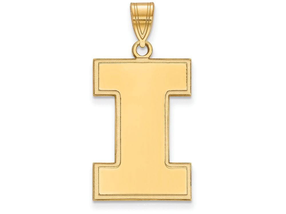 Logoart Sterling Silver Gp University Of Illinois Extra Large  Pendant