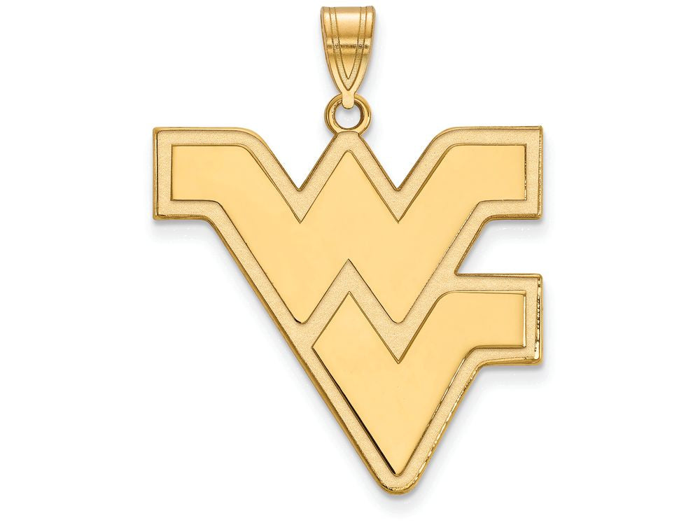 Logoart Sterling Silver Gp West Virginia University Extra Large  Pendant