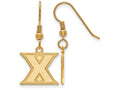 Logoart Sterling Silver Gp Xavier University Small Dangle Earrings