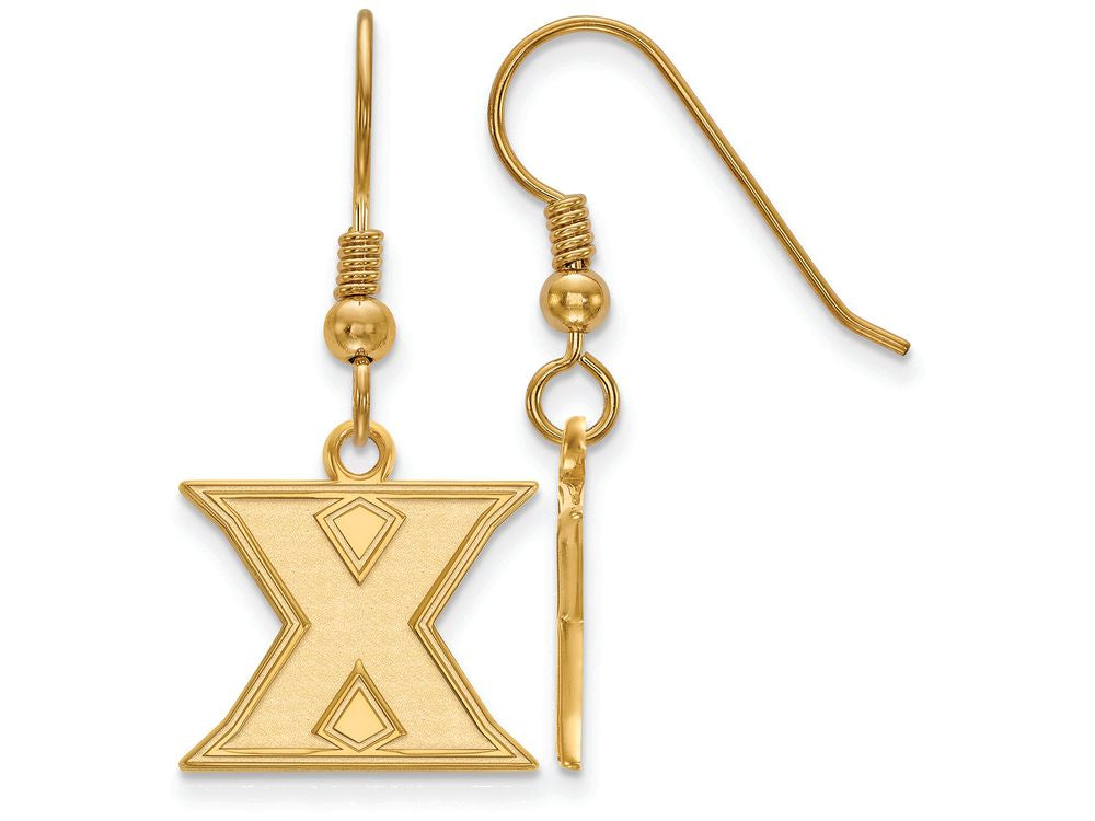 Logoart Sterling Silver Gp Xavier University Small Dangle Earrings
