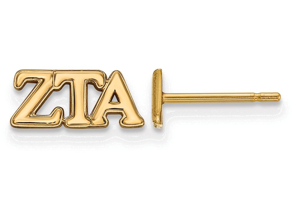 Logoart Sterling Silver Gp Zeta Tau Alpha Extra Small Post Earrings