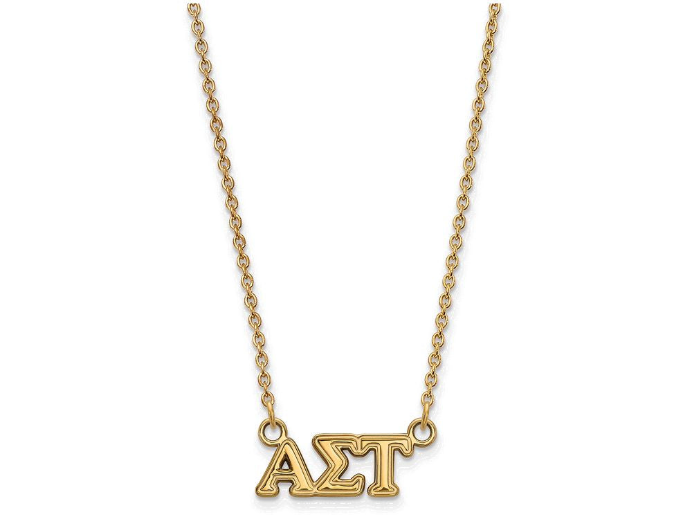 Logoart Sterling Silver Gp Alpha Sigma Tau Extra Small Pendant Necklace