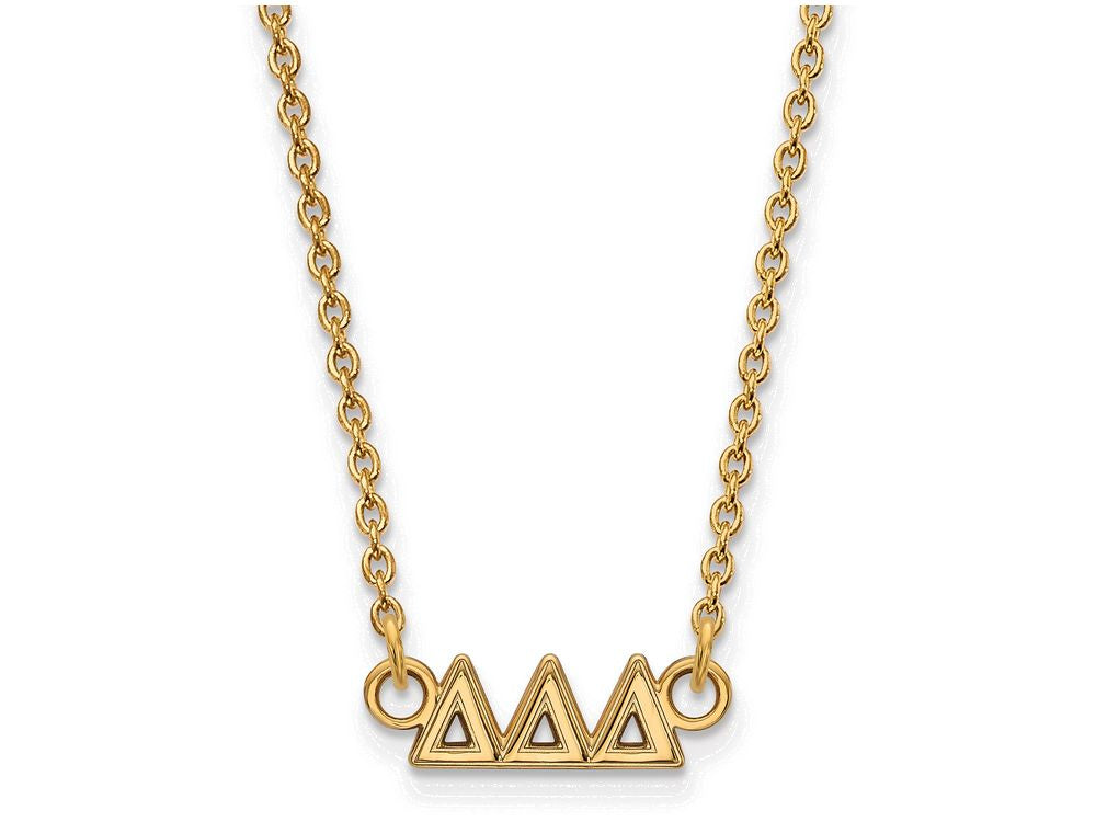 Logoart Sterling Silver Gp Delta Delta Delta Extra Small Pendant Necklace