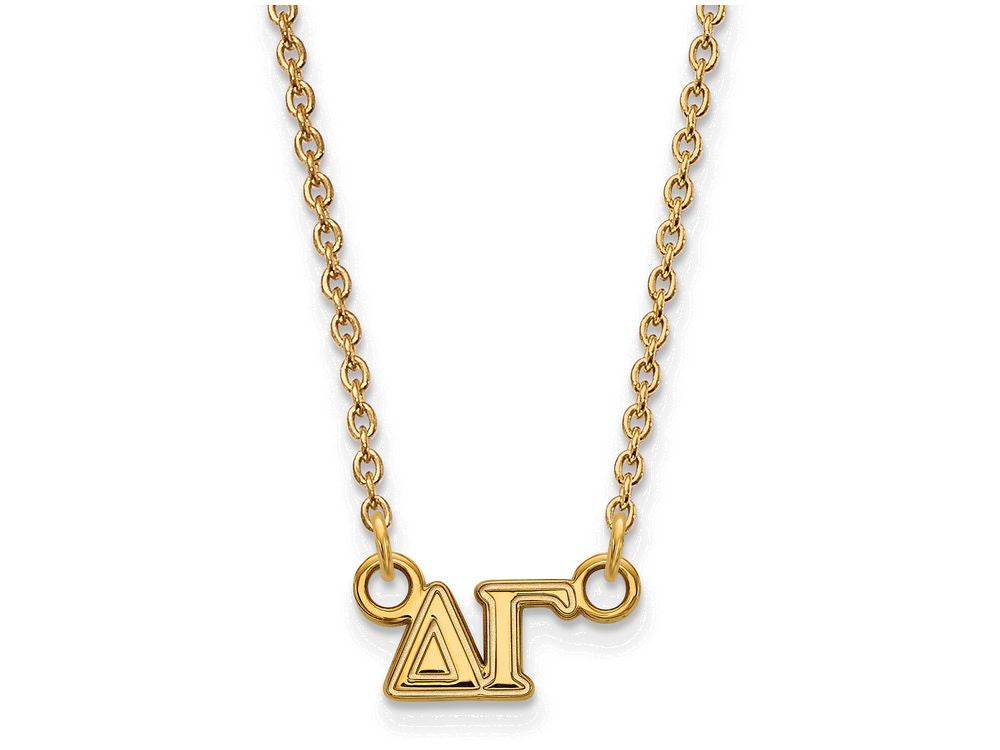 Logoart Sterling Silver Gp Delta Gamma Extra Small Pendant Necklace