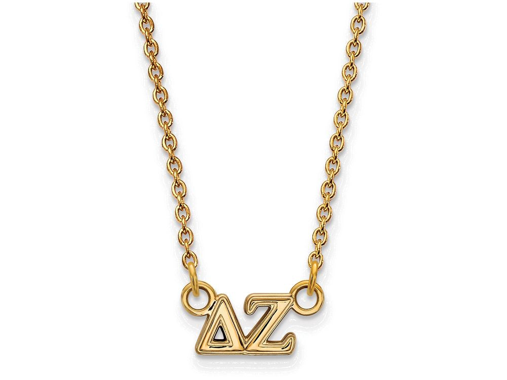 Logoart Sterling Silver Gp Delta Zeta Extra Small Pendant Necklace